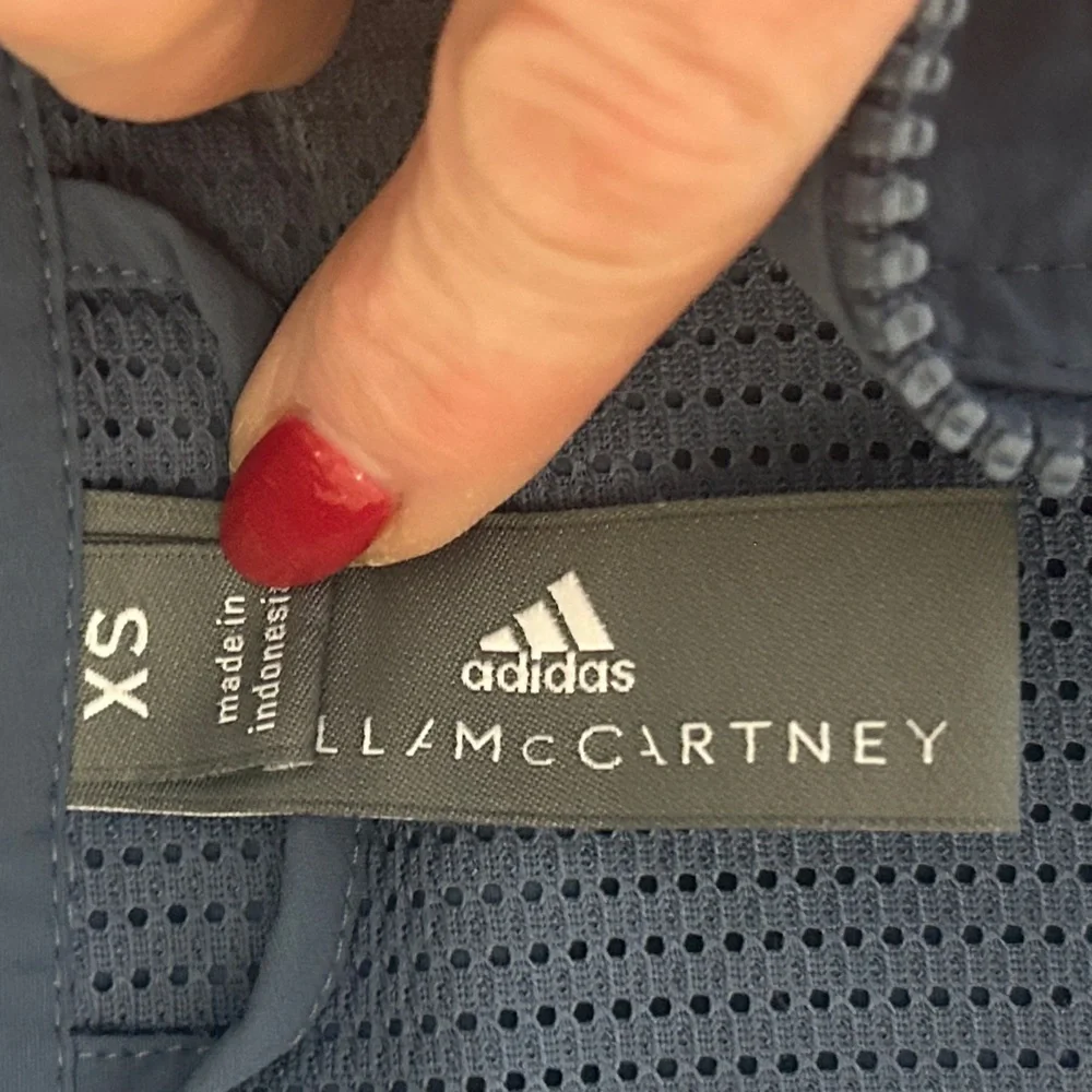 Adidas by Stella McCartney steel Blue zip up lightweight windbreaker Jacket xs - Picture 12 of 13